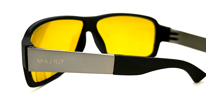 عینک آفتابی مردانه پلاریزه ماتریکس کد DMX009 مشکی مات با عدسی زرد