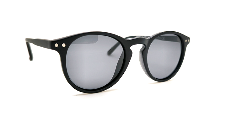 عینک آفتابی بچه‌گانه گرد کد 203004_C1 پلاریزه مشکی