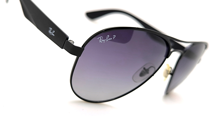 عینک آفتابی هایکپی ری‌بن خلبانی RayBan با عدسی پلاریزه هایلایت | کد RB4305 006/8E