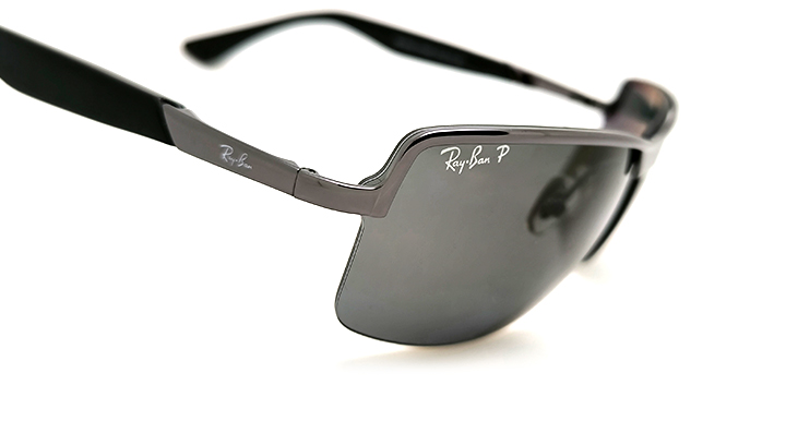 عینک آفتابی نیم فریم مسترکوالیتی ری‌بن RayBan با عدسی پلاریزه | کد RB3510 012/83