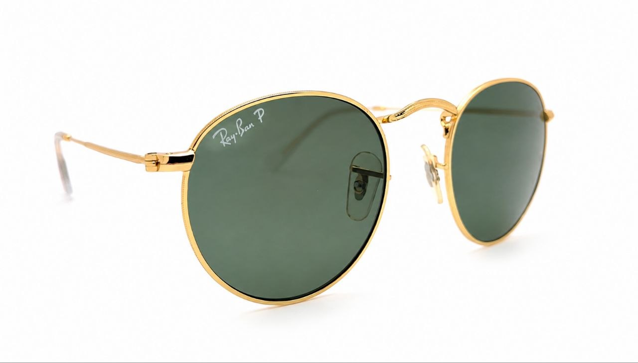 عینک آفتابی گرد مسترکوالیتی ری‌بن RayBan با عدسی سبزکلاسیک پلاریزه | کد RB3447 001